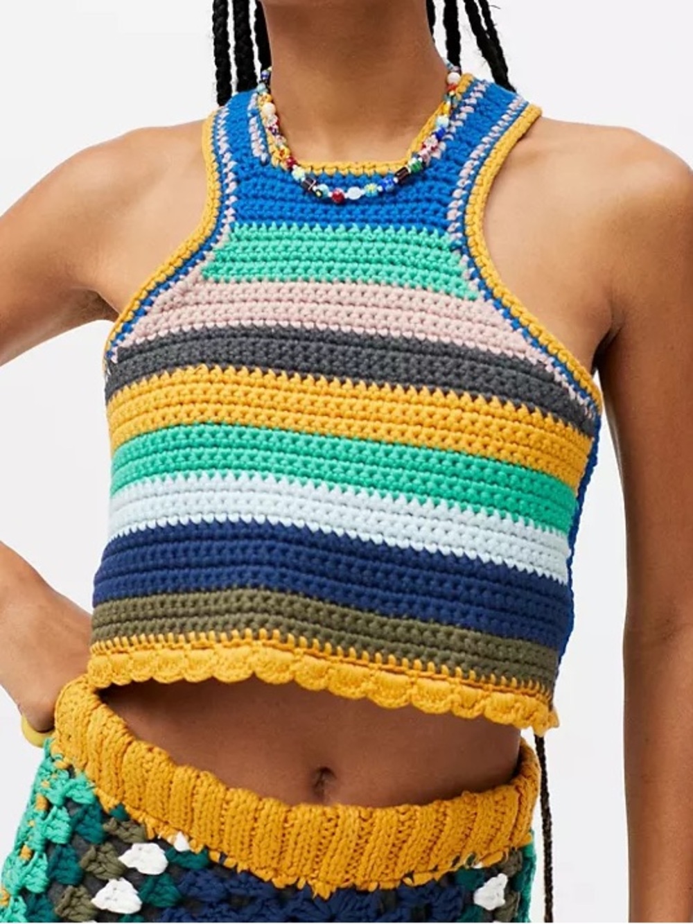 Kimchi Blue Rainbow Crochet Tank Top